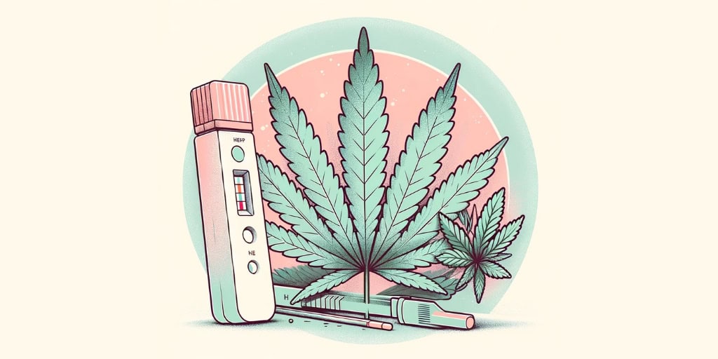 Cannabis leaf and drug test